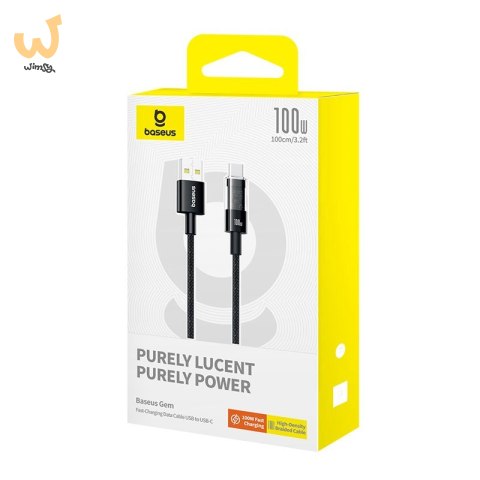 Kabel Baseus Gem USB-USB C 100W 1m (czarny) Kabel Baseus Gem USB-USB C 100W 1m (czarny)