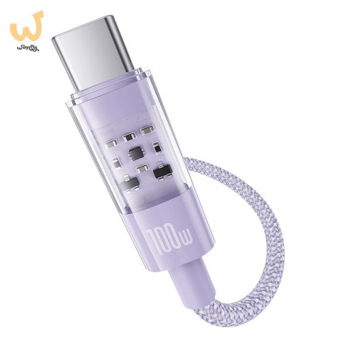 Kabel Baseus Gem USB-USB C 100W 2m (fioletowy) Kabel Baseus Gem USB-USB C 100W 2m (fioletowy)