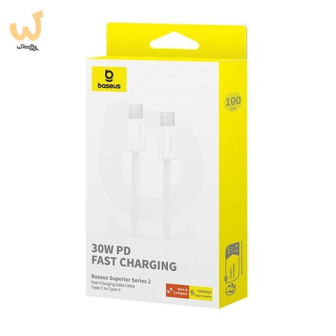 Kabel Baseus Superior Typ C-Typ C 30W 1m (biały) Kabel Baseus Superior Typ C-Typ C 30W 1m (biały)