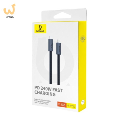 Kabel Baseus Typ C-Typ C 240W 1m (czarny) Kabel Baseus Typ C-Typ C 240W 1m (czarny)