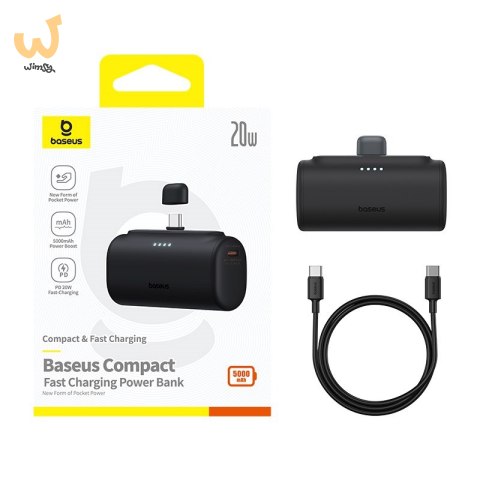 Powerbank Baseus Compact 5000mAh USB-C (czarny) Powerbank Baseus Compact 5000mAh USB-C (czarny)