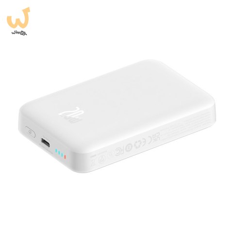 Powerbank Baseus Magnetic Mini Air Wireless 10000mAh 20W+kabel USB C-USB C (biały) Powerbank Baseus Magnetic Mini Air Wireless 10000mAh 20W+kabel USB C-USB C (biały)