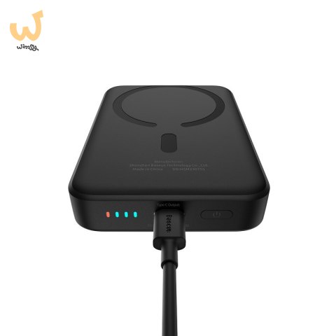 Powerbank Baseus Magnetic Mini Air Wireless 10000mAh 20W+kabel USB C-USB C (czarny) Powerbank Baseus Magnetic Mini Air Wireless 10000mAh 20W+kabel USB C-USB C (czarny)