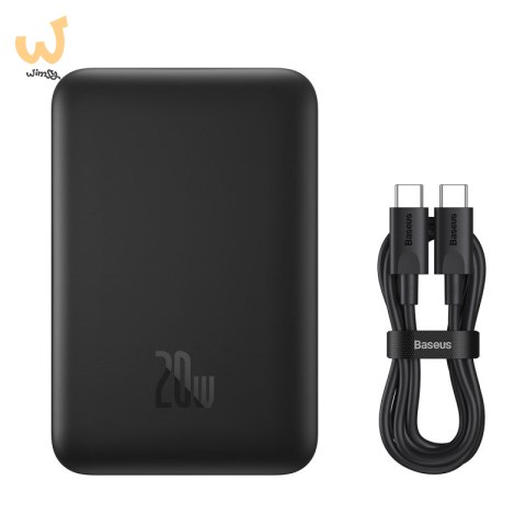 Powerbank Baseus Magnetic Mini Air Wireless 10000mAh 20W+kabel USB C-USB C (czarny) Powerbank Baseus Magnetic Mini Air Wireless 10000mAh 20W+kabel USB C-USB C (czarny)