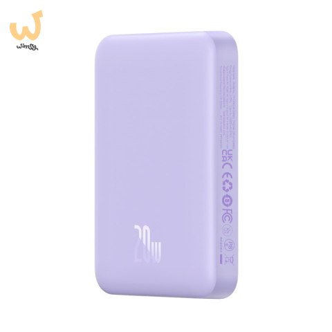 Powerbank Baseus Magnetic Mini Air Wireless 10000mAh 20W+kabel USB C-USB C (fiolet) Powerbank Baseus Magnetic Mini Air Wireless 10000mAh 20W+kabel USB C-USB C (fiolet)