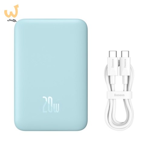 Powerbank Baseus Magnetic Mini Air Wireless 10000mAh 20W+kabel USB C-USB C (niebieski) Powerbank Baseus Magnetic Mini Air Wireless 10000mAh 20W+kabel USB C-USB C (niebieski)