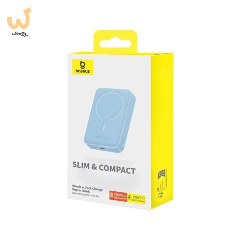 Powerbank Baseus Magnetic Mini Air Wireless 10000mAh 20W+kabel USB C-USB C (niebieski) Powerbank Baseus Magnetic Mini Air Wireless 10000mAh 20W+kabel USB C-USB C (niebieski)