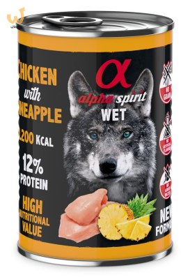 Alpha Spirit kurczak/ananas mokra karma pies 400 g