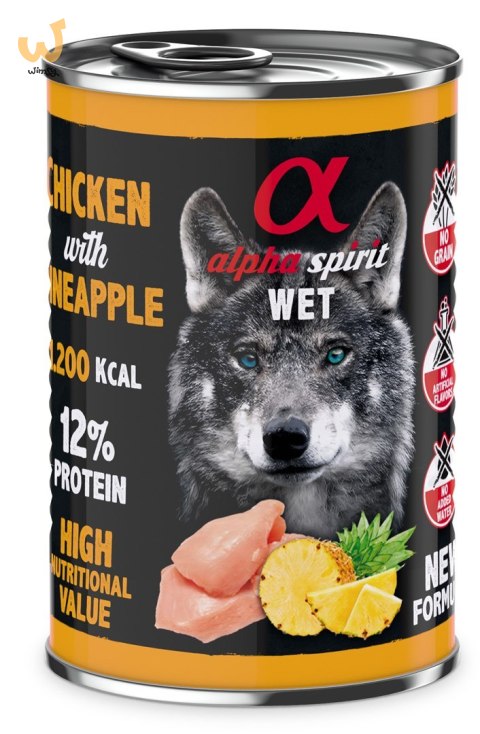 Alpha Spirit kurczak/ananas mokra karma pies 400 g Alpha Spirit kurczak/ananas mokra karma pies 400 g