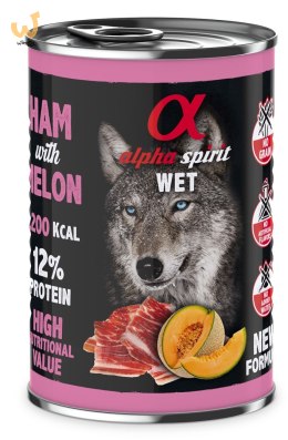 Alpha Spirit szynka/melon mokra karma pies 400 g