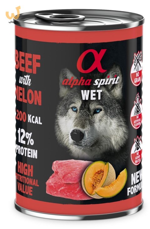 Alpha Spirit wołowina/melon mokra karma pies 400 g Alpha Spirit wołowina/melon mokra karma pies 400 g