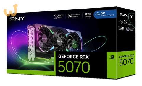 Karta graf. PNY GeForce RTX 5070 12GB ARGB OC 3-FAN Karta graf. PNY GeForce RTX 5070 12GB ARGB OC 3-FAN