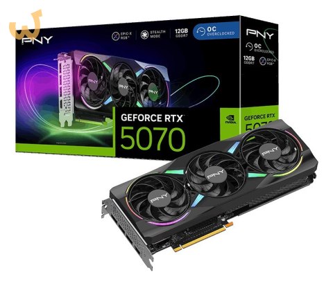 Karta graf. PNY GeForce RTX 5070 12GB ARGB OC 3-FAN Karta graf. PNY GeForce RTX 5070 12GB ARGB OC 3-FAN