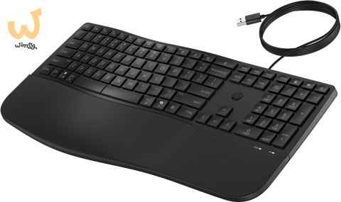 Klawiatura HP 480 Comfort Wired Keyboard przewodowa czarna 8T6M1AA Klawiatura HP 480 Comfort Wired Keyboard przewodowa czarna 8T6M1AA