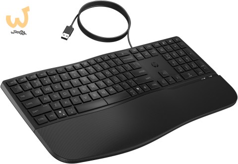 Klawiatura HP 480 Comfort Wired Keyboard przewodowa czarna 8T6M1AA Klawiatura HP 480 Comfort Wired Keyboard przewodowa czarna 8T6M1AA