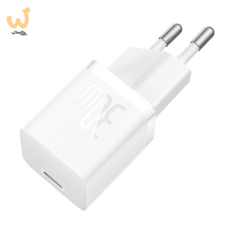Ładowarka Baseus GaN5 mini 1C 30W EU+kabel USB-C (moon white) Ładowarka Baseus GaN5 mini 1C 30W EU+kabel USB-C (moon white)