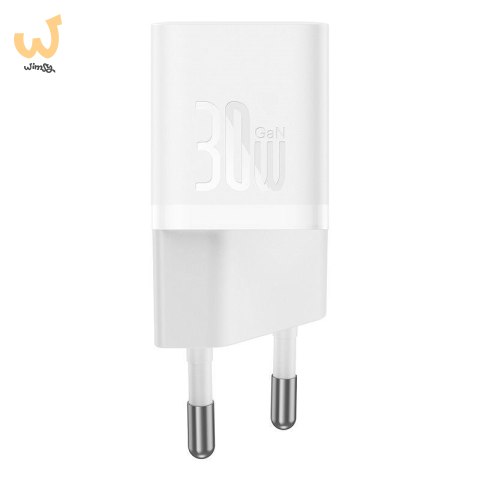 Ładowarka Baseus GaN5 mini 1C 30W EU+kabel USB-C (moon white) Ładowarka Baseus GaN5 mini 1C 30W EU+kabel USB-C (moon white)
