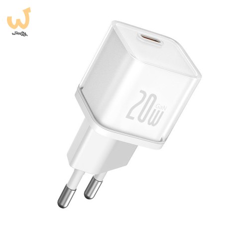 Ładowarka Baseus GaN5S 1C 20W EU (moon white) Ładowarka Baseus GaN5S 1C 20W EU (moon white)