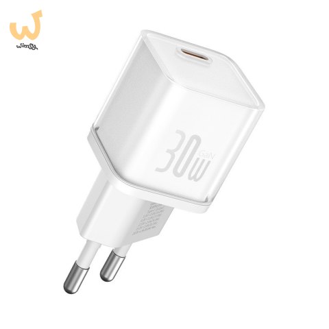 Ładowarka Baseus GaN5S 1C 30W EU (moon white) Ładowarka Baseus GaN5S 1C 30W EU (moon white)