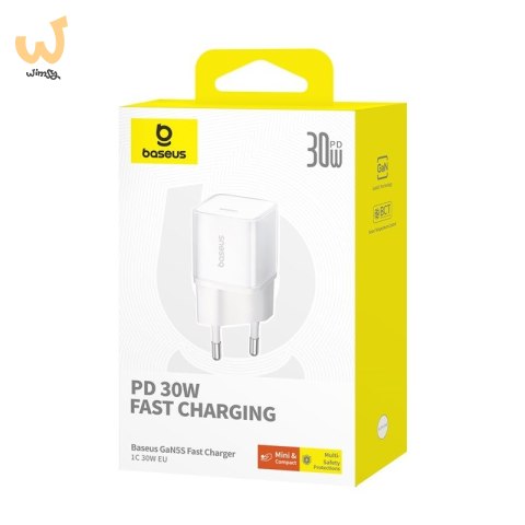 Ładowarka Baseus GaN5S 1C 30W EU (moon white) Ładowarka Baseus GaN5S 1C 30W EU (moon white)