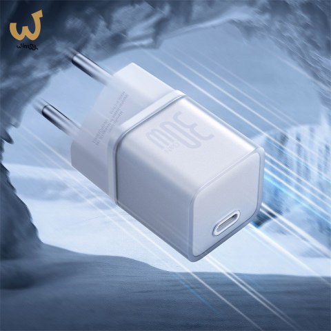 Ładowarka Baseus GaN5S 1C 30W EU (moon white) Ładowarka Baseus GaN5S 1C 30W EU (moon white)