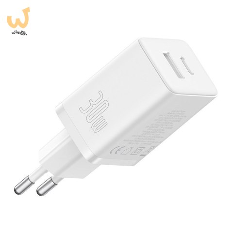 Ładowarka sieciowa Baseus Cube C+U 30W EU (moon white) Ładowarka sieciowa Baseus Cube C+U 30W EU (moon white)