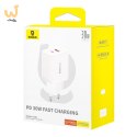 Ładowarka sieciowa Baseus Cube C+U 30W EU (moon white)