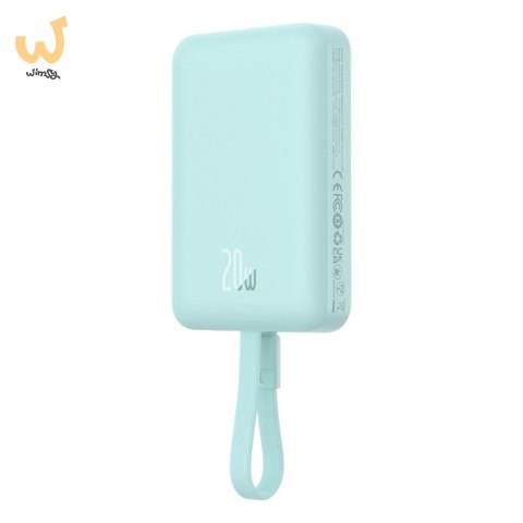 Powerbank Baseus Magnetic Mini Air Wireless 10000mAh 20W+kabel USB C-USB C (peppermint blue) Powerbank Baseus Magnetic Mini Air Wireless 10000mAh 20W+kabel USB C-USB C (peppermint blue)