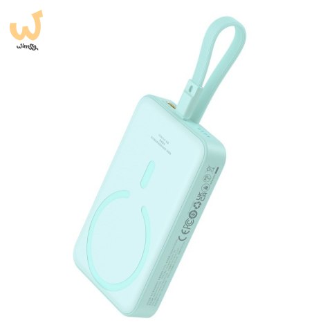 Powerbank Baseus Magnetic Mini Air Wireless 10000mAh 20W+kabel USB C-USB C (peppermint blue) Powerbank Baseus Magnetic Mini Air Wireless 10000mAh 20W+kabel USB C-USB C (peppermint blue)