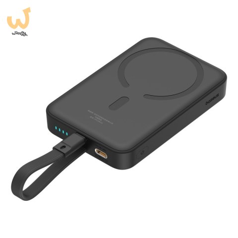 Powerbank Baseus Magnetic Mini Air Wireless 10000mAh 20W+kabel lightning (czarny) Powerbank Baseus Magnetic Mini Air Wireless 10000mAh 20W+kabel lightning (czarny)