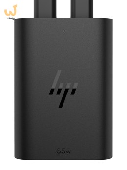 Zasilacz sieciowy HP 65W GaN Laptop Charger 2xUSB-C czarny 600Q7AA