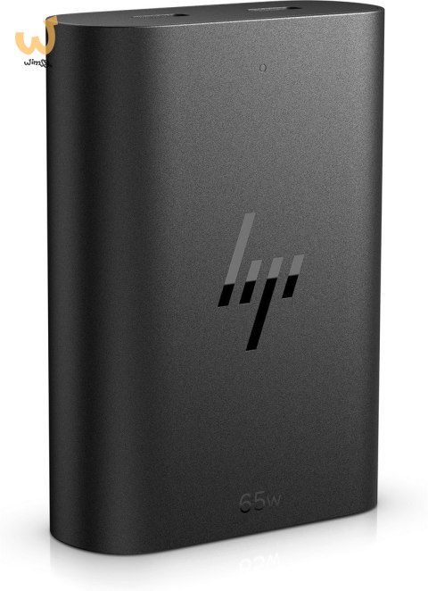 Zasilacz sieciowy HP 65W GaN Laptop Charger 2xUSB-C czarny 600Q7AA Zasilacz sieciowy HP 65W GaN Laptop Charger 2xUSB-C czarny 600Q7AA