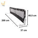 Barierka osłona ochronna do łóżka otwierana 200 cm czarna