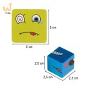 Gra edukacyjne wyzwania nauka emocji klocki drewniane