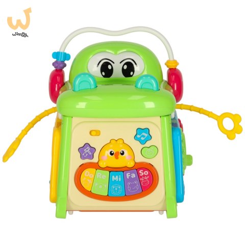 Kostka edukacyjna sorter z pianinkiem krokodyl 4w1 Kostka edukacyjna sorter z pianinkiem krokodyl 4w1