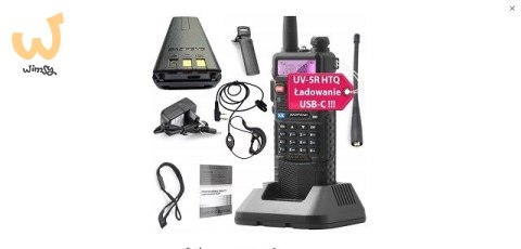 Krótkofalówka Baofeng UV-5R HTQ 3800 USB-C Krótkofalówka Baofeng UV-5R HTQ 3800 USB-C