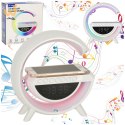 Lampka LED RGB ładowarka indukcyjna radio budzik zegar