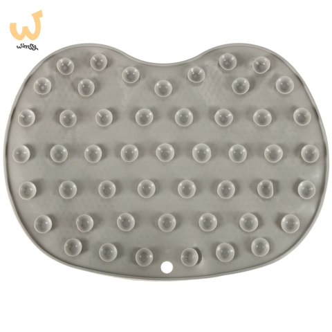 Myjka silikonowa do pleców stóp z przyssawkami masażer do mycia szczotka pod prysznic szary Myjka silikonowa do pleców stóp z przyssawkami masażer do mycia szczotka pod prysznic szary