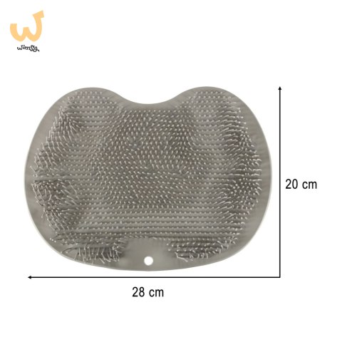 Myjka silikonowa do pleców stóp z przyssawkami masażer do mycia szczotka pod prysznic szary Myjka silikonowa do pleców stóp z przyssawkami masażer do mycia szczotka pod prysznic szary
