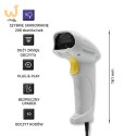 QOLTEC CZYTNIK KODÓW KRESKOWYCH LASEROWY | 1D | USB | BIAŁY