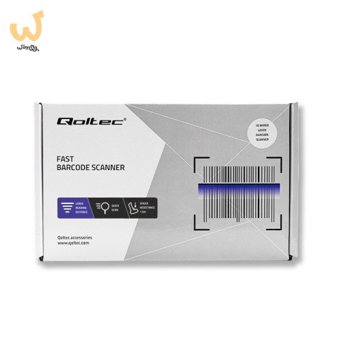 QOLTEC CZYTNIK KODÓW KRESKOWYCH LASEROWY | 1D | USB | BIAŁY QOLTEC CZYTNIK KODÓW KRESKOWYCH LASEROWY | 1D | USB | BIAŁY