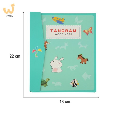 Tangram książeczka magnetyczna układanka klocki 3D Tangram książeczka magnetyczna układanka klocki 3D