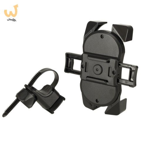 Uchwyt rowerowy motocyklowy na telefon czarny stabilny Uchwyt rowerowy motocyklowy na telefon czarny stabilny