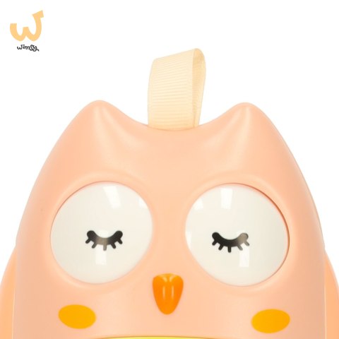 Wańka wstańka sowa sensoryczna kiwajka różowa Wańka wstańka sowa sensoryczna kiwajka różowa