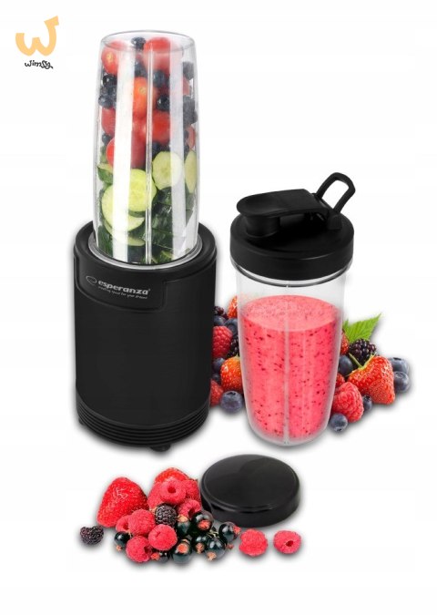 Blender smoothie Esperanza NUTRI SHOT EKM029 (700W; kolor czarny) Blender smoothie Esperanza NUTRI SHOT EKM029 (700W; kolor czarny)