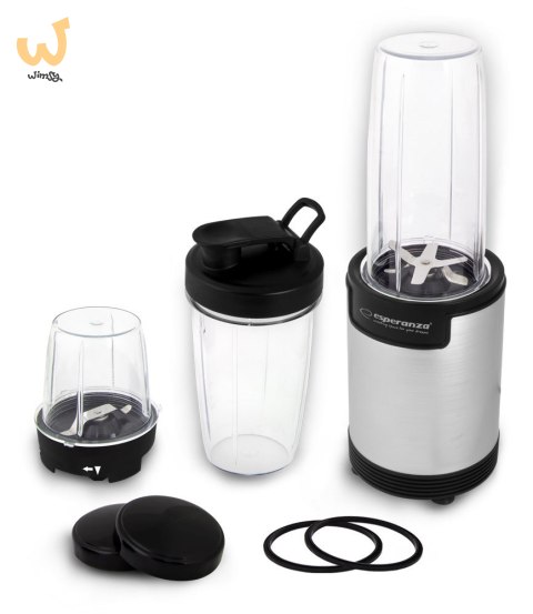 Blender sportowy do mielenia Esperanza NUTRI BOMB EKM030 (900W; kolor czarno-srebrny) Blender sportowy do mielenia Esperanza NUTRI BOMB EKM030 (900W; kolor czarno-srebrny)