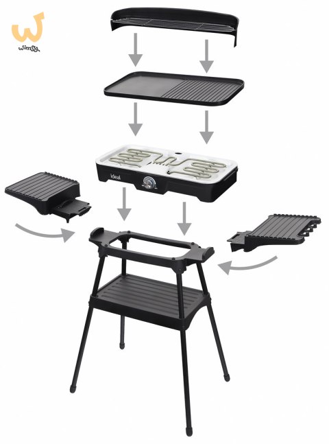 ELDOM GRILL ELEKTRYCZNY WOLNOSTOJĄCY 2W1 ELDOM GRILL ELEKTRYCZNY WOLNOSTOJĄCY 2W1
