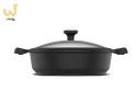 Garnek do zapiekania z odlewu aluminiowego z pokrywką Taurus Great Moments 28cm KCK3028L