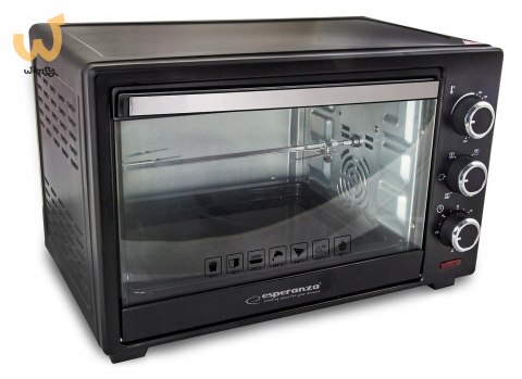 Mini piekarnik z konwekcją i rożnem Esperanza NAPOLI EKO006 (Pokrętło; 1600W; kolor czarny) Mini piekarnik z konwekcją i rożnem Esperanza NAPOLI EKO006 (Pokrętło; 1600W; kolor czarny)