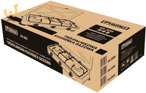 PROMIS KUCHENKA GAZOWA 3-PALNIKOWA,CZARNA KG300C PROMIS KUCHENKA GAZOWA 3-PALNIKOWA,CZARNA KG300C